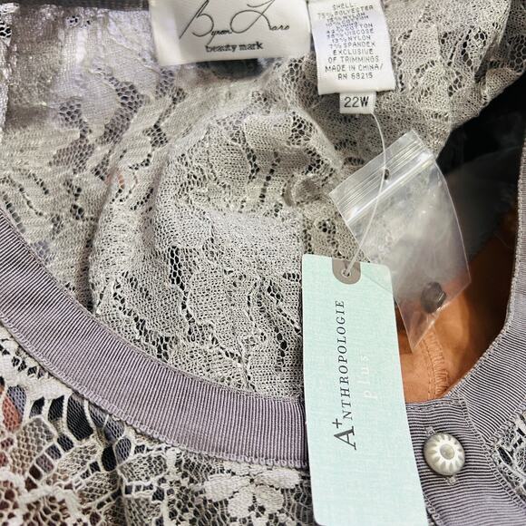 NEW Anthropologie Byron Lars Beguile Lace Sheath Dress Gisella Embroidered Sz 22 - Picture 12 of 13